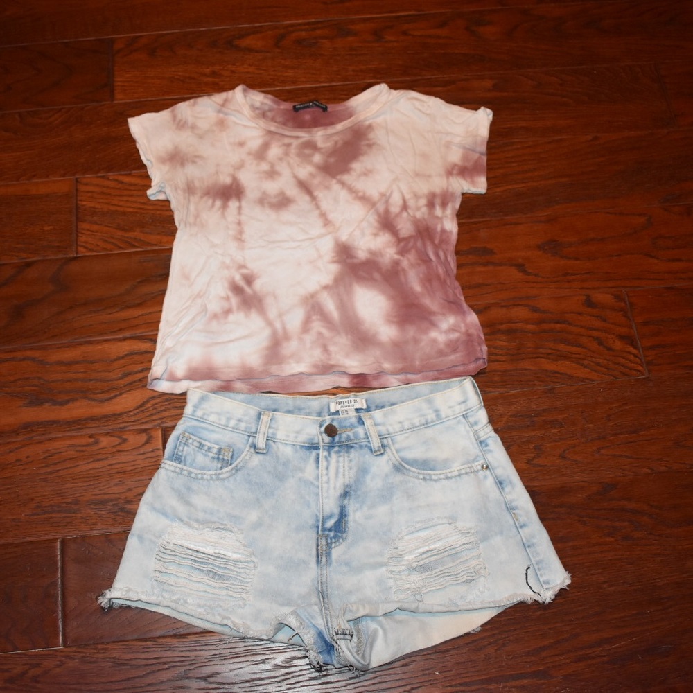 Brandy Melville cropped tie dye top